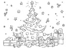 Disegno da colorare albero di Natale