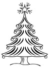 Disegno da colorare albero di Natale