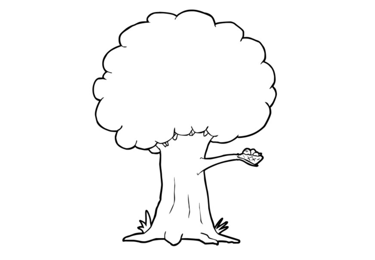 Disegno da colorare albero