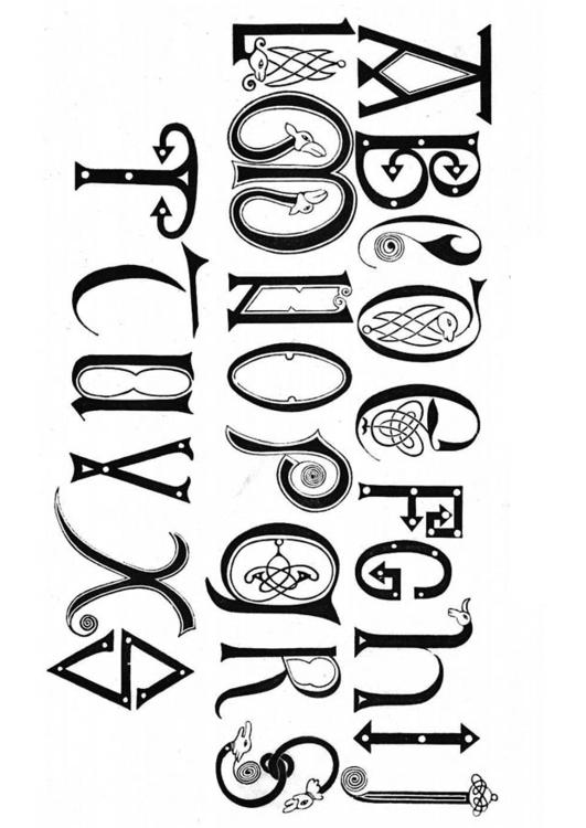 alfabeto anglo sassone secolo 8 & 9