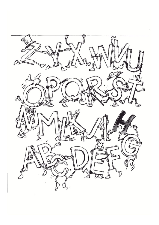 Disegno da colorare alfabeto