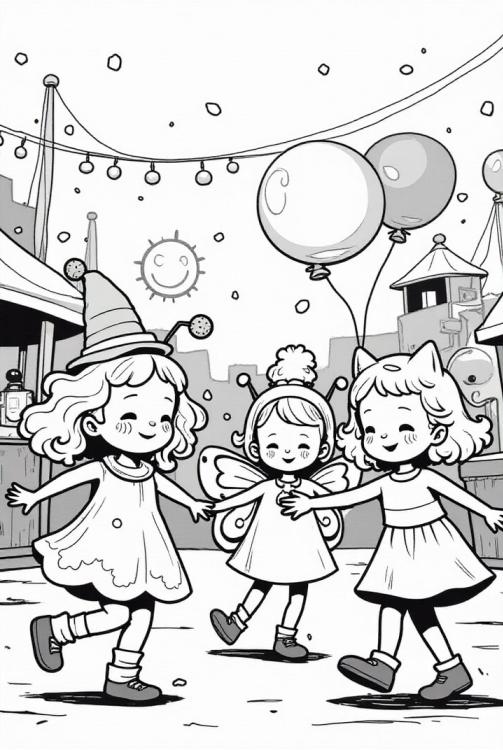 amiche a carnevale