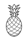 Disegno da colorare ananas