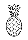 Disegni da colorare ananas