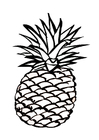 Disegno da colorare ananas