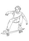 Disegno da colorare andare sullo skateboard