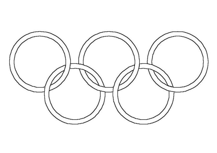 Disegno da colorare anelli olimpici