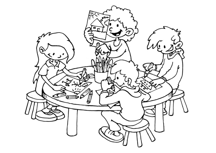 Disegno da colorare angolo del disegno
