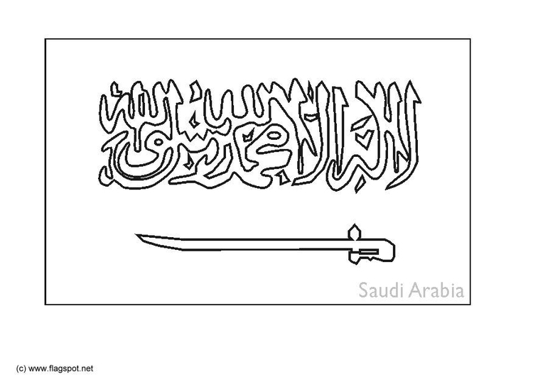 Disegno da colorare Arabia Saudita