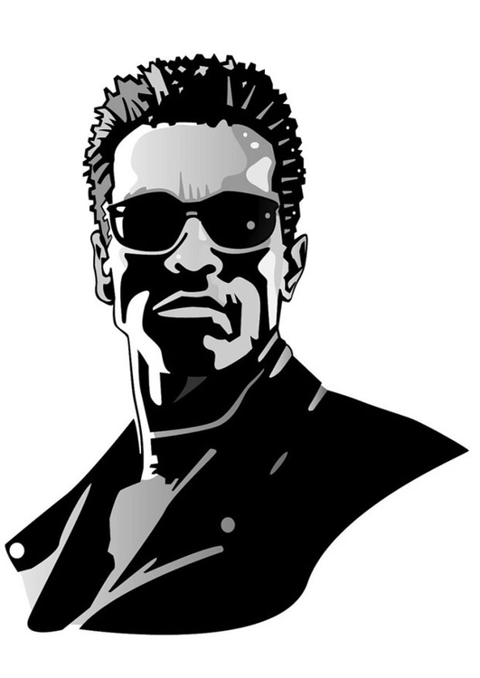 Disegno da colorare Arnold Schwarzenegger
