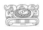 Disegno da colorare Arte Maya