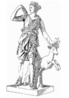 Disegni da colorare Artemide, Dea della mitologia greca