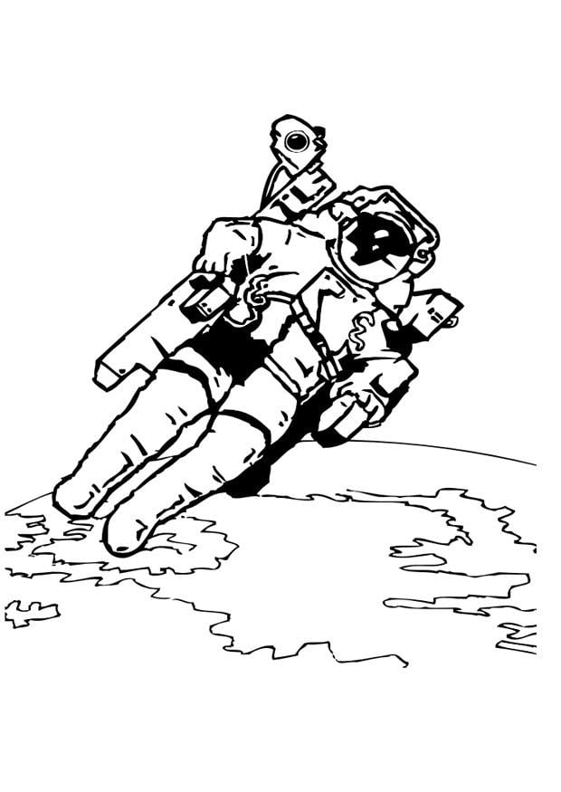 Disegno da colorare astronauta