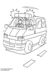 Disegno da colorare auto della polizia