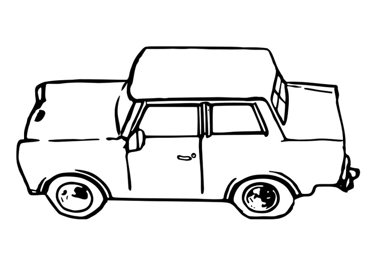 Disegno da colorare auto - trabant