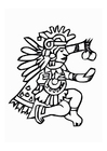 Disegni da colorare Aztechi - Dio
