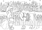 Artigianato Babbo Natale con le renne