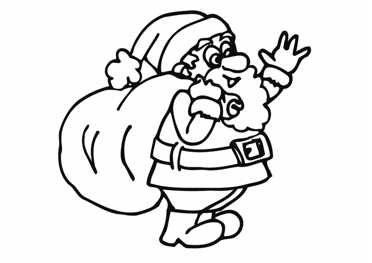 Disegno da colorare Babbo Natale