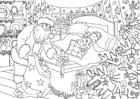 Disegno da colorare Babbo Natale porta i regali