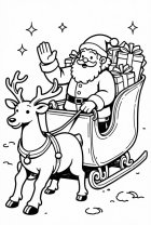 Babbo Natale sulla slitta di Natale