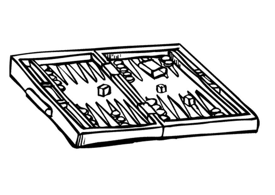 Disegno da colorare backgammon