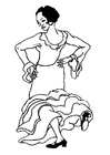disegno-da-colorare ballerina di flamenco