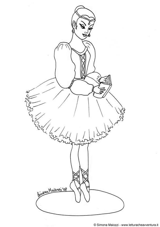 Disegno da colorare ballerina