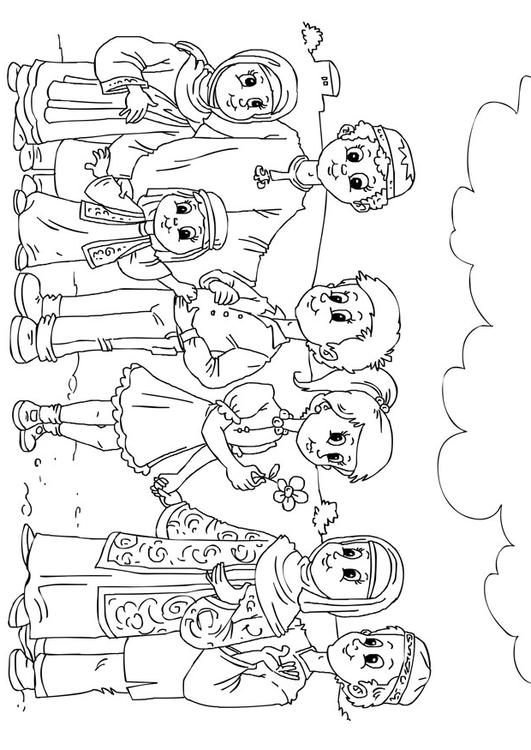 bambini musulman con bimbi occidentali
