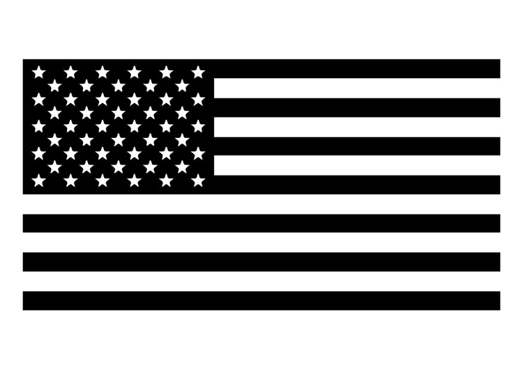 Disegno da colorare bandiera americana
