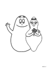 disegno-da-colorare Barbapapa e Barbamamma