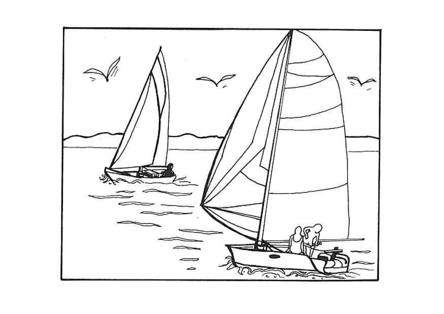 Disegno da colorare barca a vela