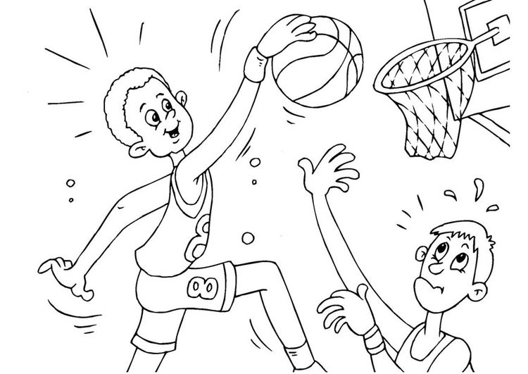 Disegno da colorare basket