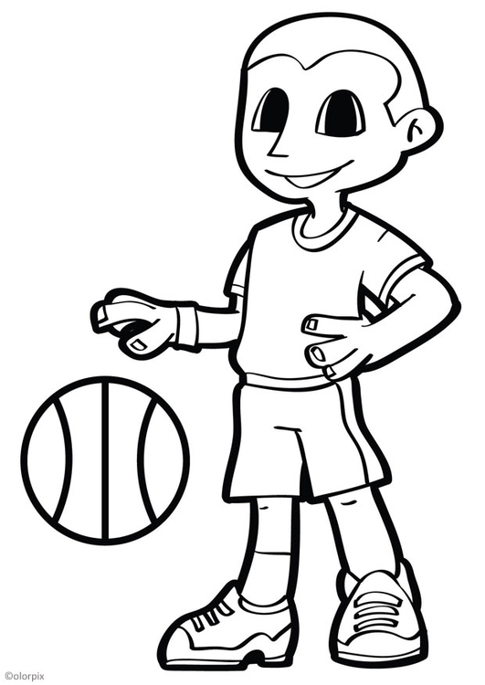 Disegno da colorare basket