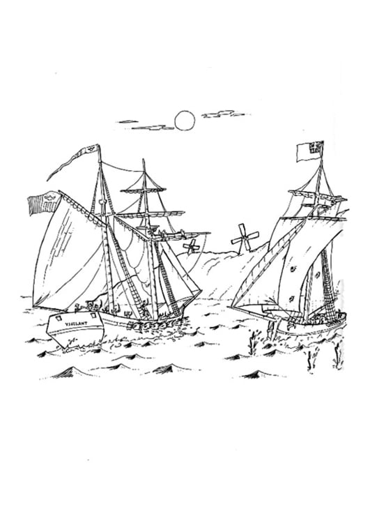 Disegno da colorare battaglia navale