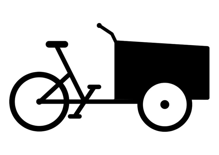 Disegno da colorare bicicletta cargo