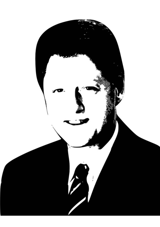 Disegno da colorare Bill Clinton