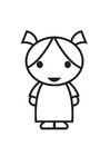 disegno-da-colorare bimba
