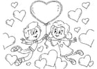 Disegni da colorare bimbi S.Valentino