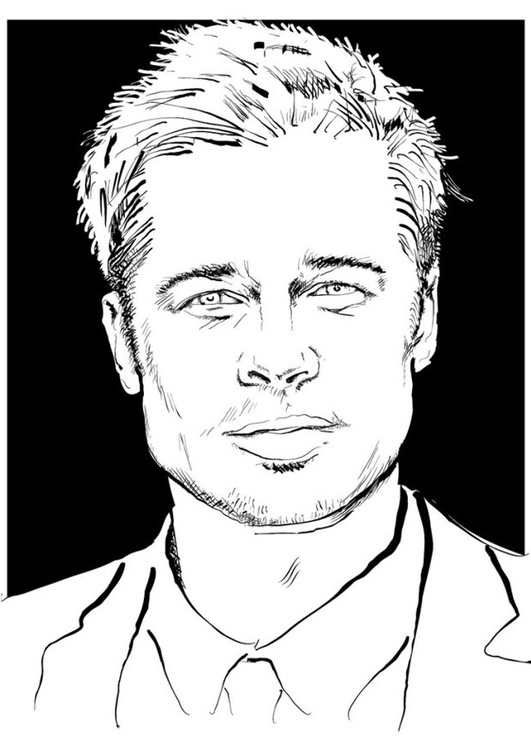 Disegno da colorare Brad Pitt