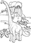 Disegni da colorare brontosauri
