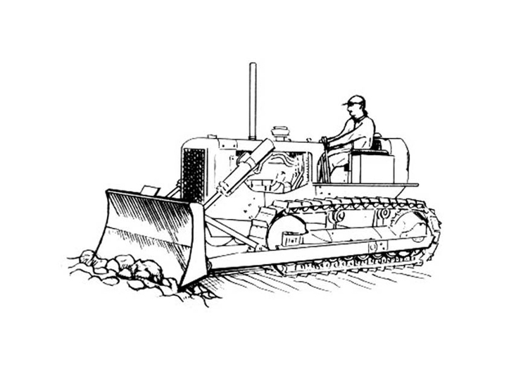 Disegno da colorare bulldozer