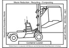 Disegno da colorare bulldozer - smaltimento rifuiti