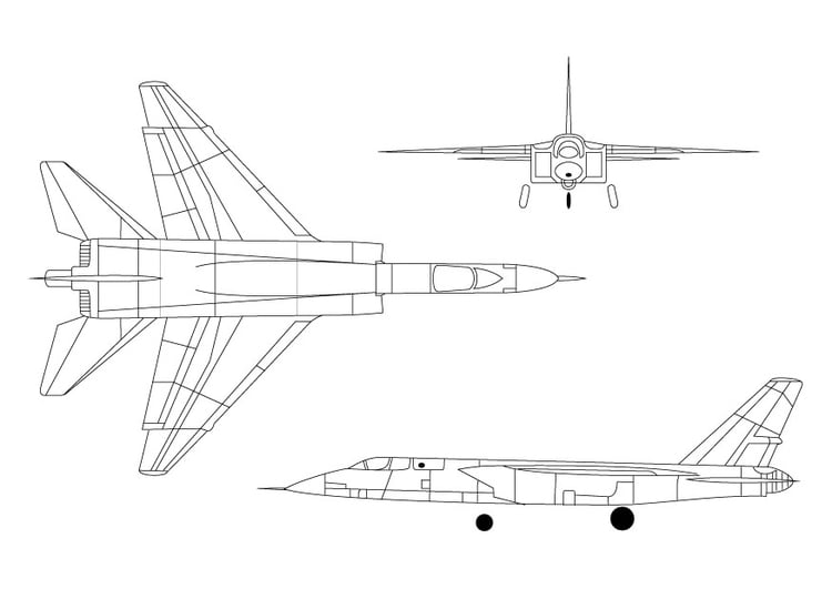 Disegno da colorare caccia A-5A Vigilante