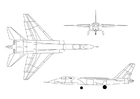 Disegni da colorare caccia A-5A Vigilante