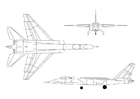 disegno-da-colorare caccia A-5A Vigilante