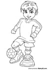 Disegno da colorare calciatore