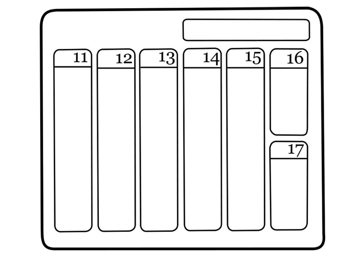 Disegno da colorare calendario