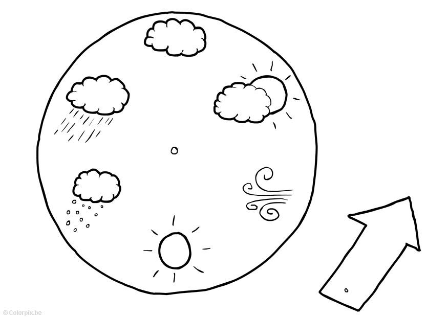 Disegno Da Colorare Calendario Meteorologico Disegni Da Colorare E