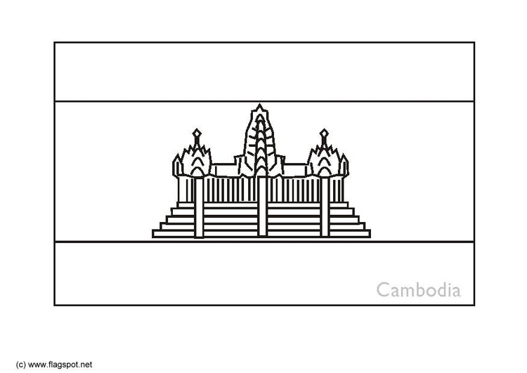 Disegno da colorare Cambogia