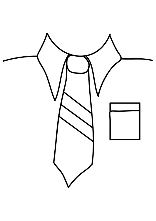 Disegno da colorare camicia con cravatta